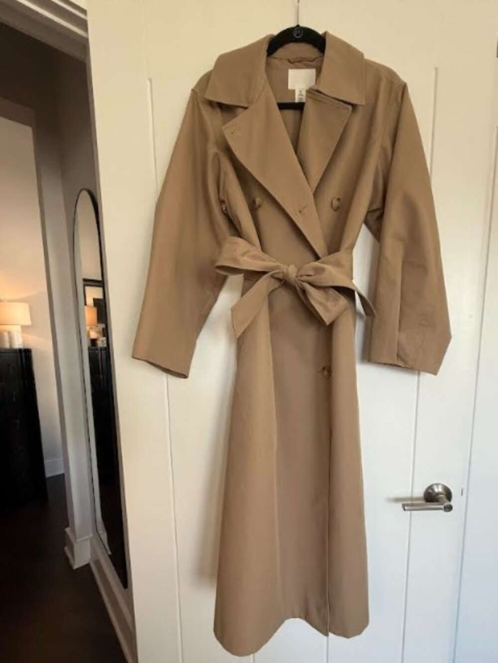 H&M Khaki/Tan Belted Trench Coat Women's S - NWOT